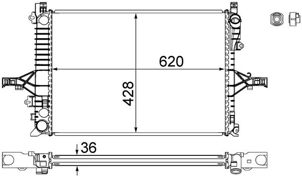 MAHLE CR 1546 000S Radiator, engine cooling