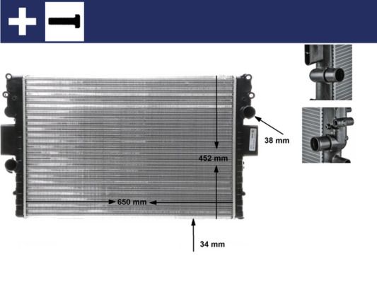 MAHLE CR 1551 000S Radiator, engine cooling