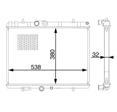 Radiator, engine cooling MAHLE CR 1600 000S