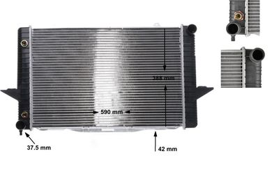 Radiator, engine cooling MAHLE CR 164 000S