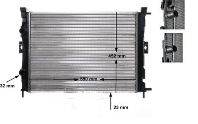 Radiator, engine cooling MAHLE CR 1690 000S
