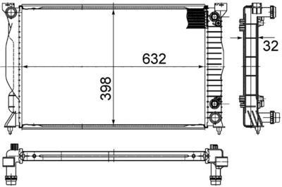 Radiator, engine cooling MAHLE CR 1898 000S