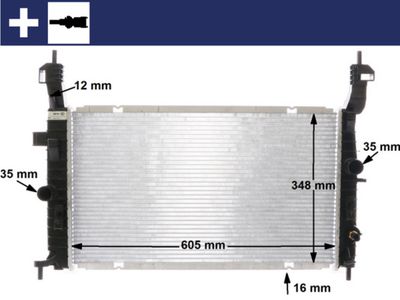Radiator, engine cooling MAHLE CR 2120 000S