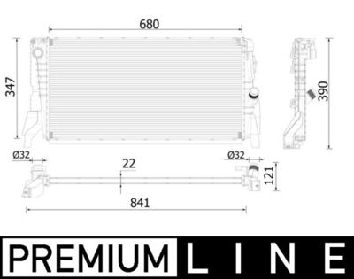 Radiator, engine cooling MAHLE CR 2318 000P
