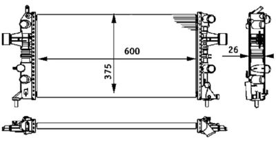 Radiator, engine cooling MAHLE CR 237 000S