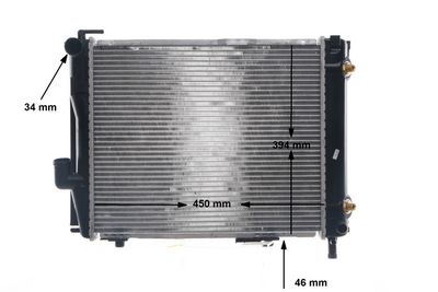 Radiator, engine cooling MAHLE CR 257 000S