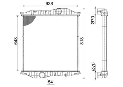 Radiator, engine cooling MAHLE CR 2586 000S