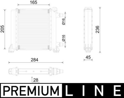 Radiator, engine cooling MAHLE CR 2596 000P