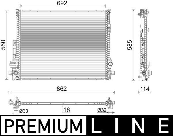 MAHLE CR 2607 000P Radiator, engine cooling
