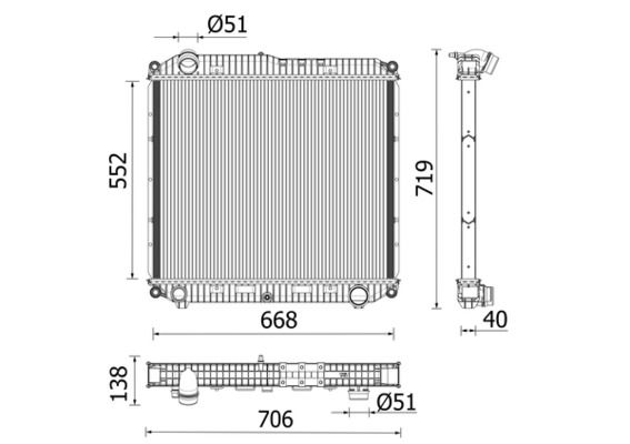 MAHLE CR 2608 000P Radiator, engine cooling