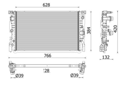 Radiator, engine cooling MAHLE CR 2635 000P