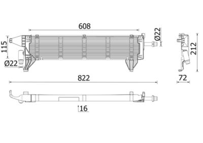 Radiator, engine cooling MAHLE CR 2636 000P