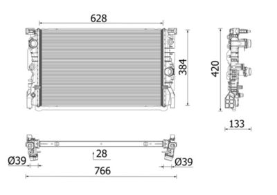 Radiator, engine cooling MAHLE CR 2696 000P