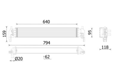 Radiator, engine cooling MAHLE CR 2700 000P
