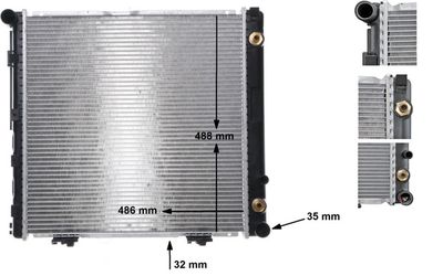Radiator, engine cooling MAHLE CR 291 000S