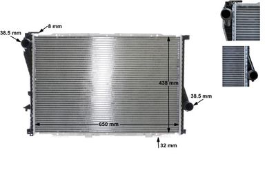 Radiator, engine cooling MAHLE CR 296 000S