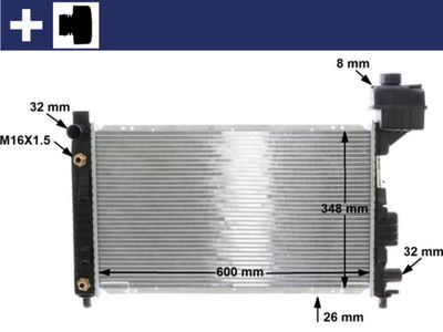 Radiator, engine cooling MAHLE CR 323 000S