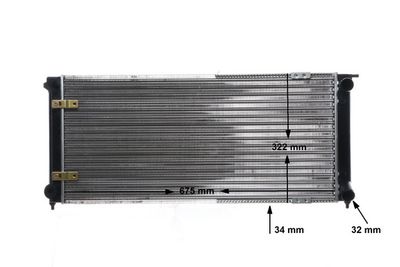 Radiator, engine cooling MAHLE CR 341 000S