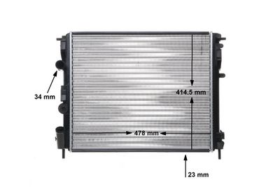 Radiator, engine cooling MAHLE CR 35 000S