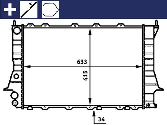 MAHLE CR 358 000S Radiator, engine cooling