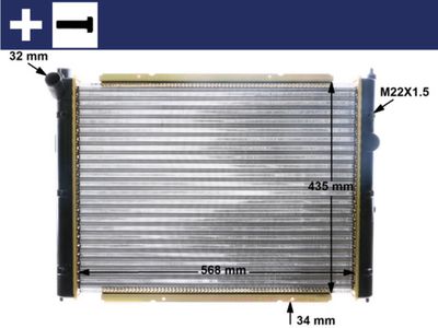 Radiator, engine cooling MAHLE CR 361 000S