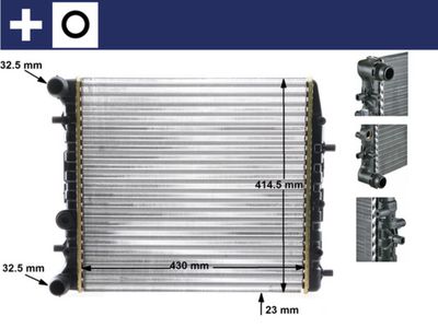 Radiator, engine cooling MAHLE CR 454 000S