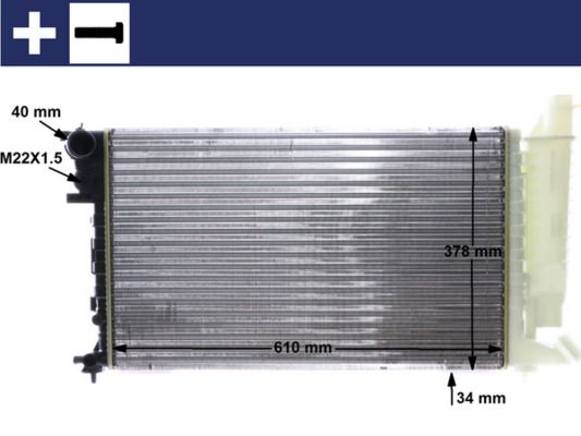 MAHLE CR 481 000S Radiator, engine cooling