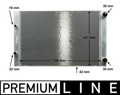 Radiator, engine cooling MAHLE CR 576 000P