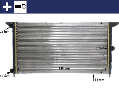 Radiator, engine cooling MAHLE CR 607 000S