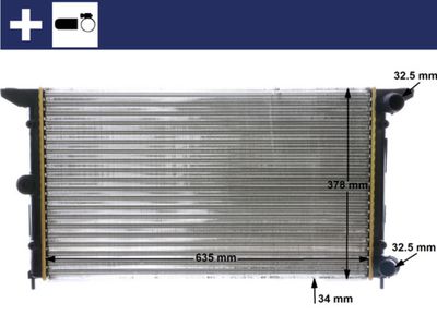 Radiator, engine cooling MAHLE CR 641 000S