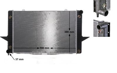 Radiator, engine cooling MAHLE CR 764 000S
