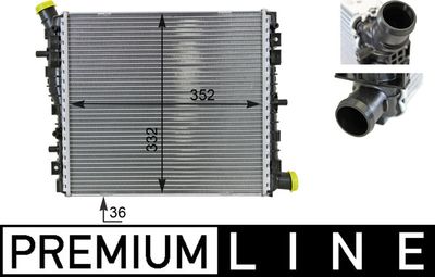 Radiator, engine cooling MAHLE CR 78 000P