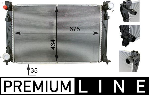 MAHLE CR 79 000P Radiator, engine cooling