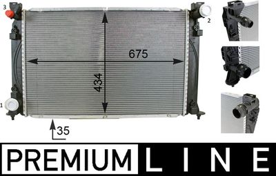 Radiator, engine cooling MAHLE CR 79 000P
