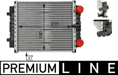 Radiator, engine cooling MAHLE CR 80 000P