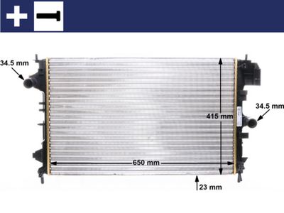 Radiator, engine cooling MAHLE CR 8 000S