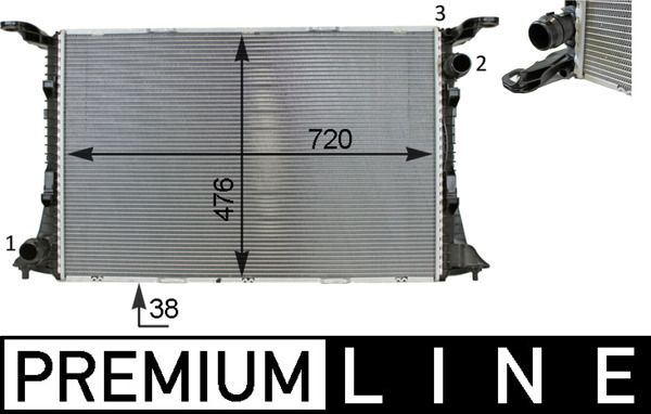 MAHLE CR 82 000P Radiator, engine cooling