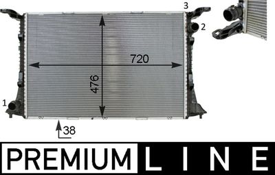 Radiator, engine cooling MAHLE CR 82 000P