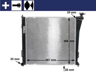 Radiator, engine cooling MAHLE CR 848 000S