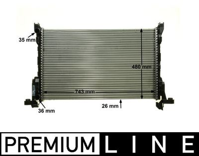 Radiator, engine cooling MAHLE CR 85 000P
