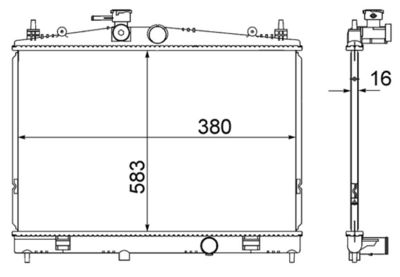 Radiator, engine cooling MAHLE CR 856 000S