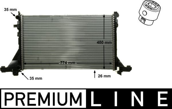 MAHLE CR 866 000P Radiator, engine cooling