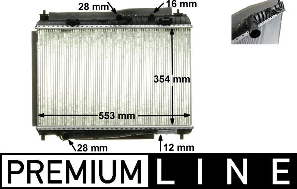 MAHLE CR 87 000P Radiator, engine cooling