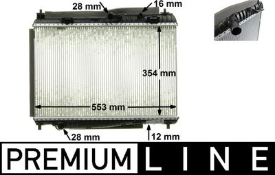 Radiator, engine cooling MAHLE CR 87 000P