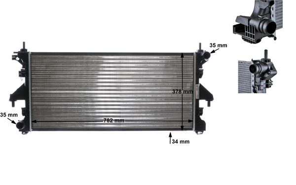 MAHLE CR 886 000S Radiator, engine cooling