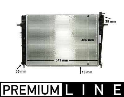 Radiator, engine cooling MAHLE CR 909 000P