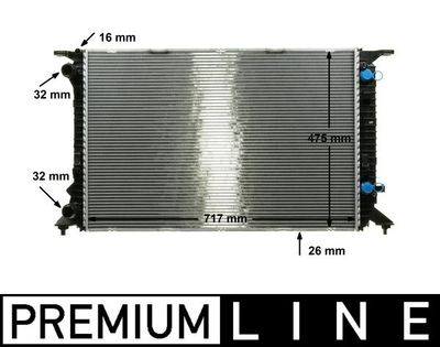 Radiator, engine cooling MAHLE CR 910 000P