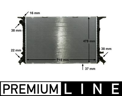 Radiator, engine cooling MAHLE CR 911 000P