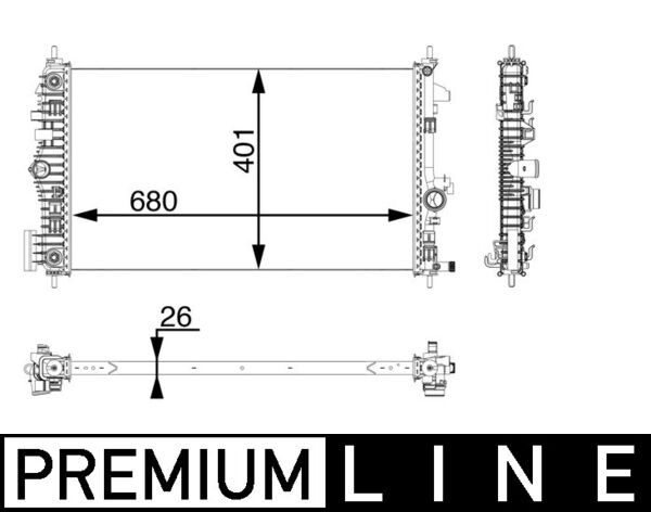 MAHLE CR 927 000P Radiator, engine cooling
