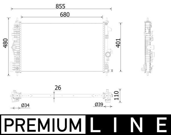 MAHLE CR 928 000P Radiator, engine cooling